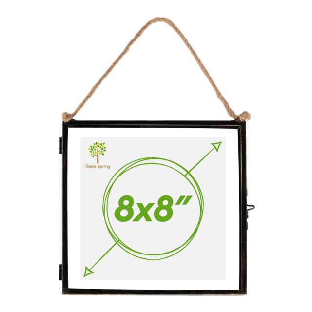 "Nicola Spring Hanging Metal Photo Frame - 8"" x 8"" - Black"
