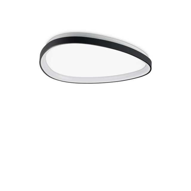 Gemini Integrated LED Semi Flush Ceiling Light Black 3550lm 4000K