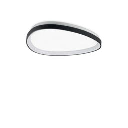 Gemini Integrated LED Semi Flush Ceiling Light Black 3550lm 4000K
