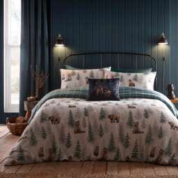 D & D Bear Walks Duvet Cover Set Natural