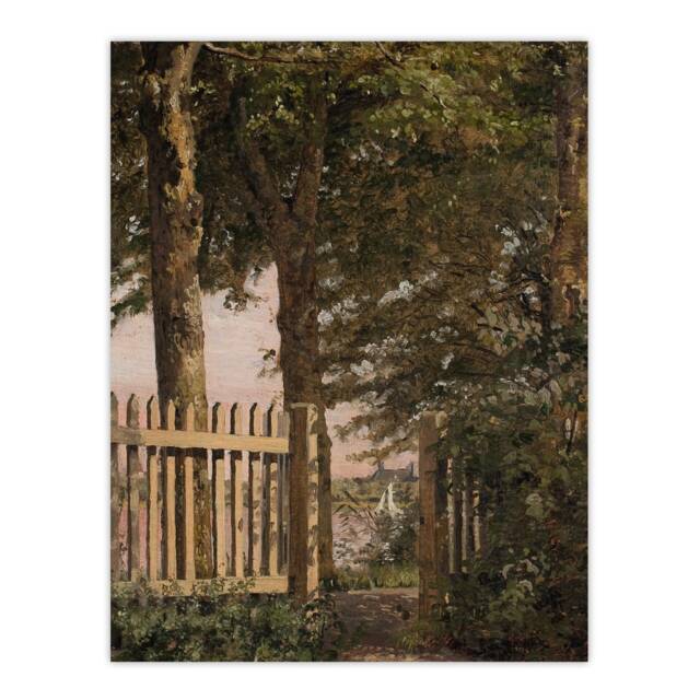 Sailboat and the Garden Gate Christen Kobke Huge Wall Art Poster Print