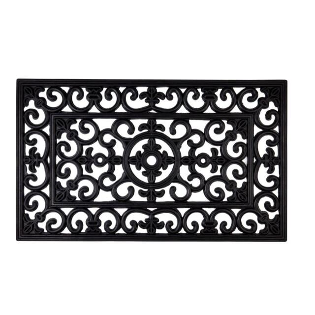 Groundsman Rectangular Entrance Doormat Black Black One Size 1