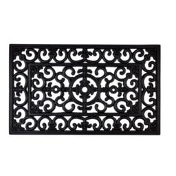 Groundsman Rectangular Entrance Doormat Black Black One Size 1