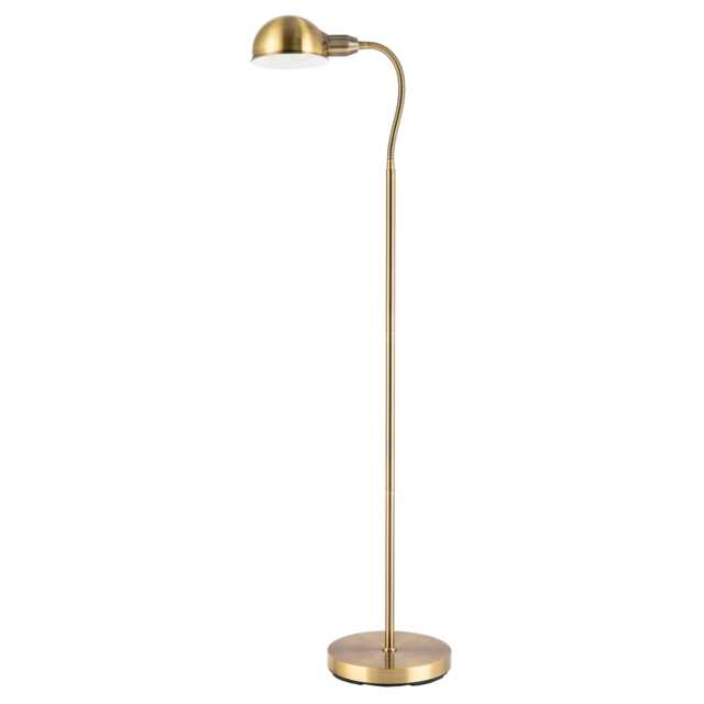 Traditional Antique Brass Task Reading Floor Lamp with Adjustable Head