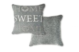 Home Sweet Home Cushion Cover in Silver Silver Silver