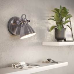 EGLO Seras Antique-Nickel Steel LED Single Spotlight