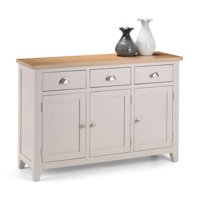 Premium Kensington Sideboard in Elephant Grey and Euro Oak
