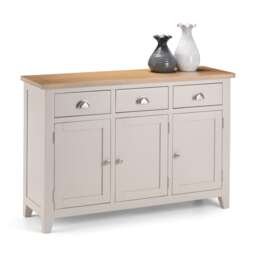Premium Kensington Sideboard in Elephant Grey and Euro Oak