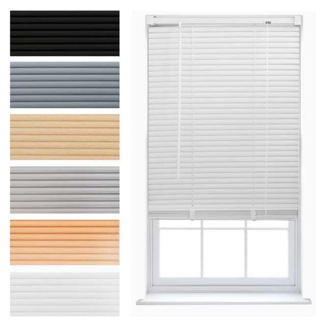 FURNISHED Modern PVC Venetian Blinds Durable Window Blinds for Homes and Offices White White (W) 160cm x (L) 150cm