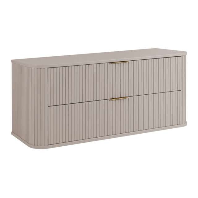 Elegance Glamour Style 2 Drawer Bathroom Vanity Cabinet 120cm - Cashmere Grey Cashmere