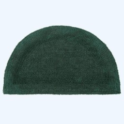 Homescapes Luxury Reversible Semi Circle Bath Mat - Forest Green Forest Green