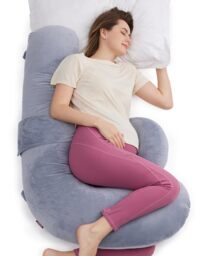 Momcozy F Shaped Pillow - Velvet