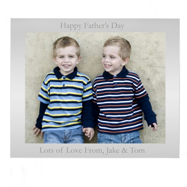 Personalised 10x8 Landscape Silver Photo Frame Silver One Size