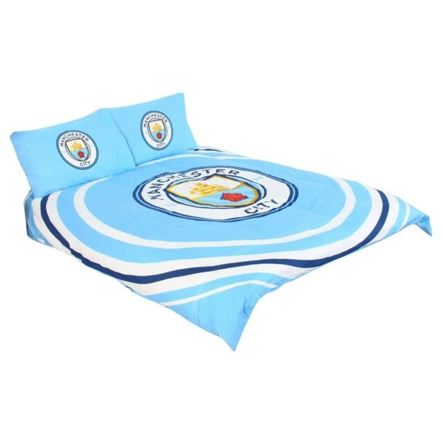 Manchester City FC Pulse Double Duvet Blue Double