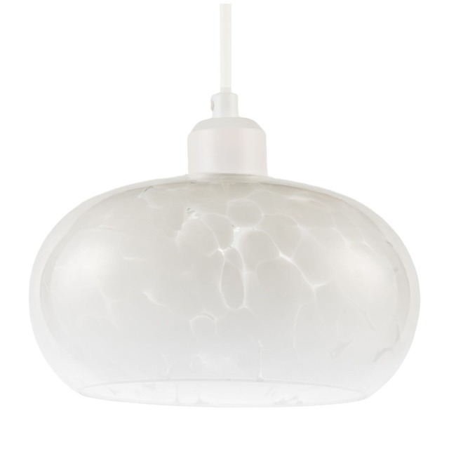 Designer Opal White Snowflake Domed Glass Pendant Ceiling Light Shade