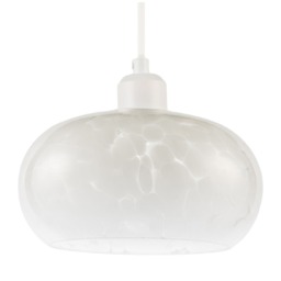 Designer Opal White Snowflake Domed Glass Pendant Ceiling Light Shade