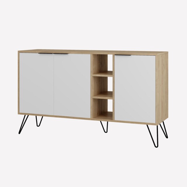 Decortie Clara Sideboard Cabinet 142cm Oak White