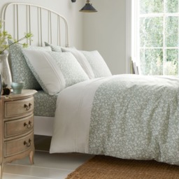 D & D Tess Duvet Cover Set Green