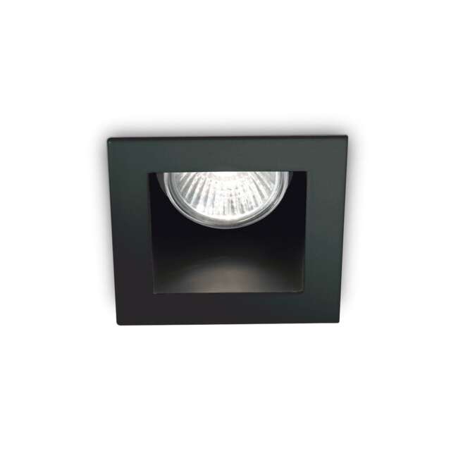 Funky Indoor Square Recessed Downlight Lamp 1 Light Black, GU10