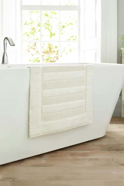 Bliss Pima 100% Cotton Bath Mat 50x80cm – Ultra-Soft 1600GSM Luxury Bathroom Rug Cream 50 x 80cm