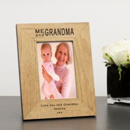 Personalised Me and . . . Wood Picture Frame 6 x 4 for Grandma