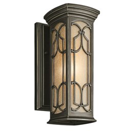 Franceasi 1 Light Outdoor Small Wall Lantern Light Olde Bronze IP44, E27