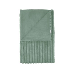Catherine Lansfield Cosy Ribbed Faux Fur Soft 130x170 cm Blanket Throw Green