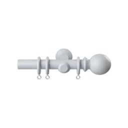 28mm Woodland White Curtain Pole Set 50cm White White