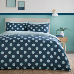 Fusion Polka Spot Duvet Cover Set Blue
