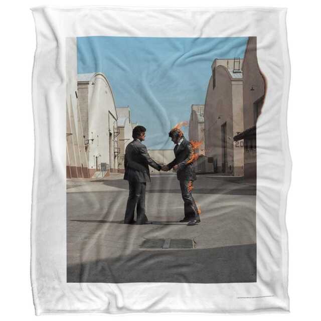 Pink Floyd Wish You Were Here Silky Supersoft Blanket White White/Multicoloured One Size 1
