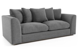 CHICAGO JUMBO CORD SOFA 3 SEATER GREY