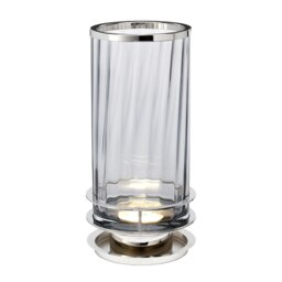 Arno Table Lamp Metalwork Polished Nickel, Smoked Glass