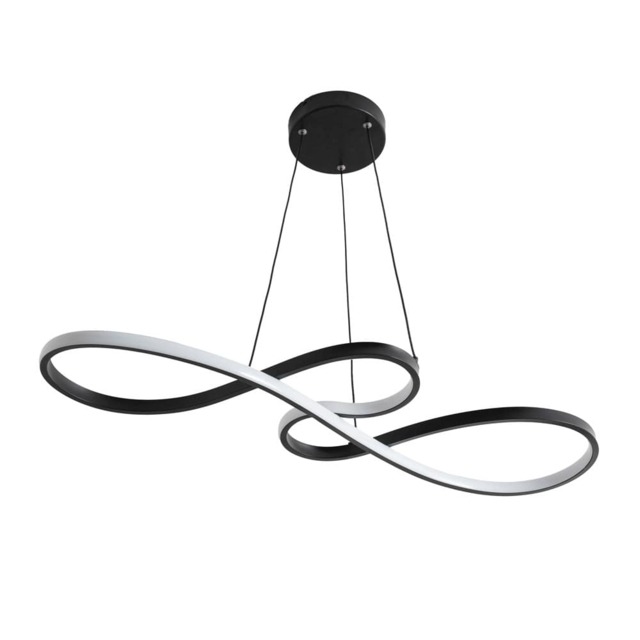 ValueLights Infinity Matte Black Loop Bar LED Ceiling Light Black