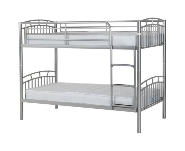 Ventura 3 Feet Bunk Bed - L101 x W201 x H154 cm - Silver