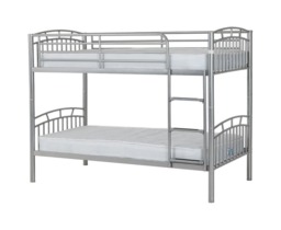 Ventura 3 Feet Bunk Bed - L101 x W201 x H154 cm - Silver