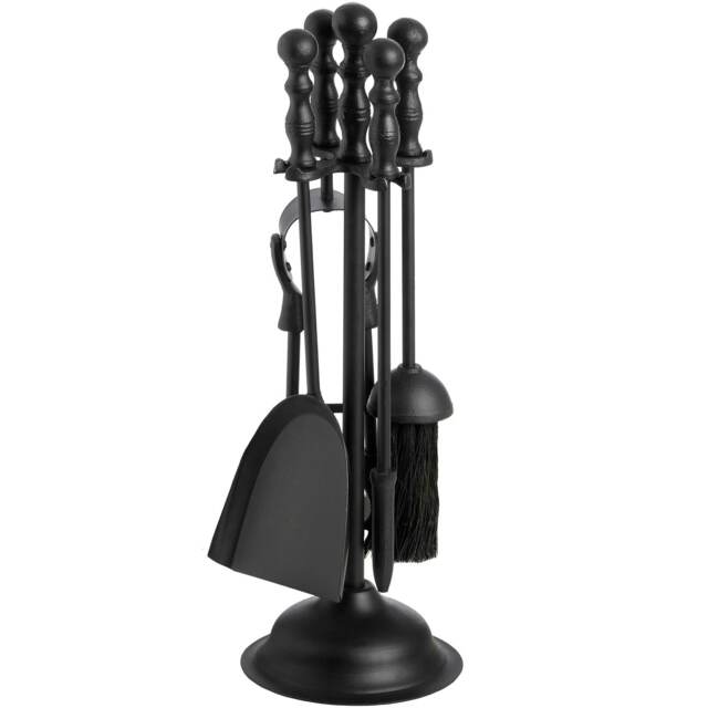Hill Interiors Black Duchess Top Companion Fireplace Set