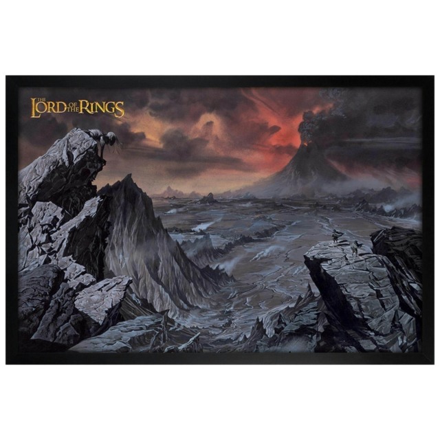Black Wooden Framed The Lord of the Rings (Mount Doom) Maxi Poster Framed Poster