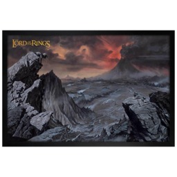 Black Wooden Framed The Lord of the Rings (Mount Doom) Maxi Poster Framed Poster