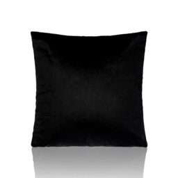 Plain Velvet 45cm x 45cm Black Cushion Set of 4 Black 45cm x 45cm x 10cm 4
