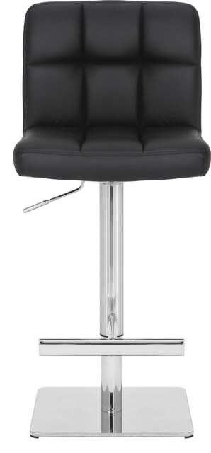 Deluxe Allegro Kitchen Bar Stool, Weighted Base, Gas Lift Mechanism, Breakfast Bar Stool, Black