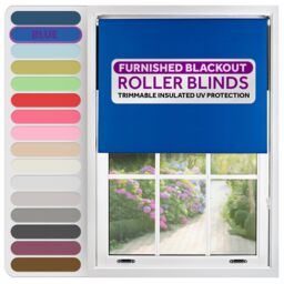 Blackout Roller Blind 160cm Wide x 165cm Long Blue Blue