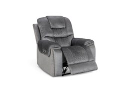Chenille Fabric Grey Electric Recliner Chair RAVENNA