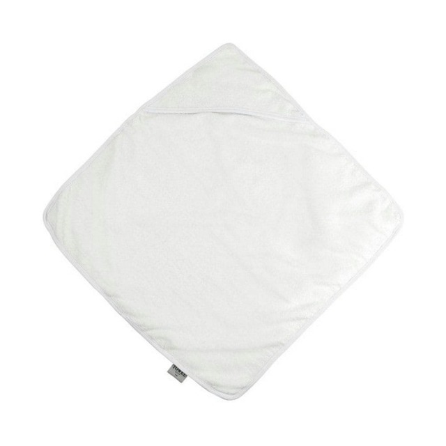 Towel City Baby Hooded Towel - White - One Size