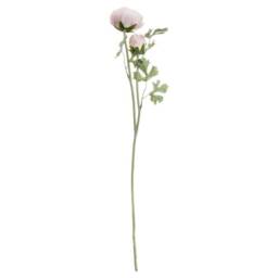Hill Interiors Artificial Single Short Stem Ranunculus - Pastel Pink - One Size