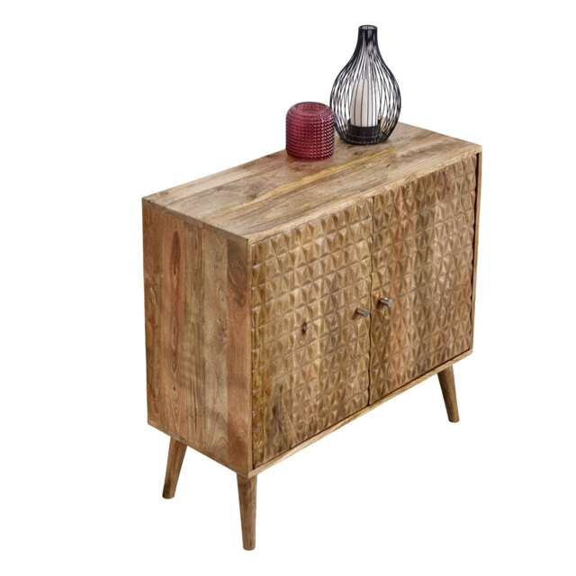 Zenon Light Mango Wood 2 Door Sideboard Brown