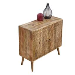 Zenon Light Mango Wood 2 Door Sideboard Brown