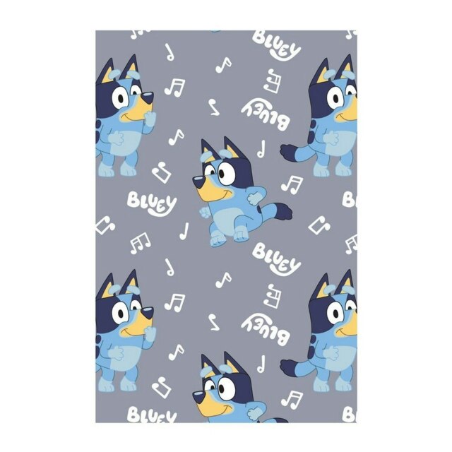 Bluey Fleece Bandit Heeler Blanket - Grey - One Size