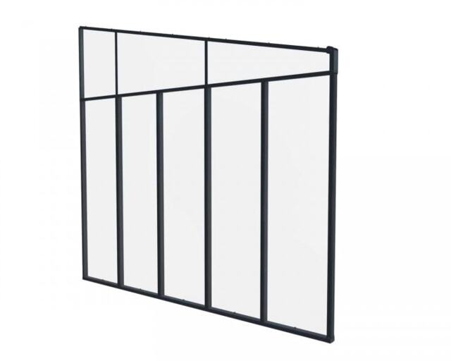 Patio Cover 4 Series Sidewall - Acrylic - L319 x W6.7 x H305 cm - Grey Grey