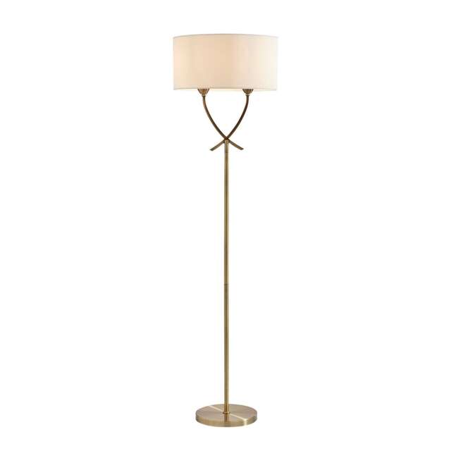 Justina Antique Brass Floor Lamp