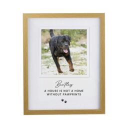 Personalised Pet Photo Upload Oak Framed Print Brown One Size